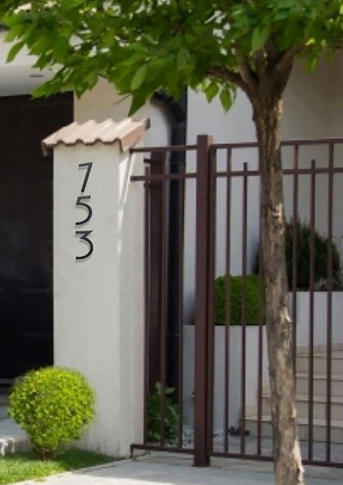 Hy-Ko Floating Mount House Numbers, Modern Raised Metal House Numbers for Outside, Durable Convenient Marking for Home Address with Included Mounting Hardware for Simple Installation - Image 3